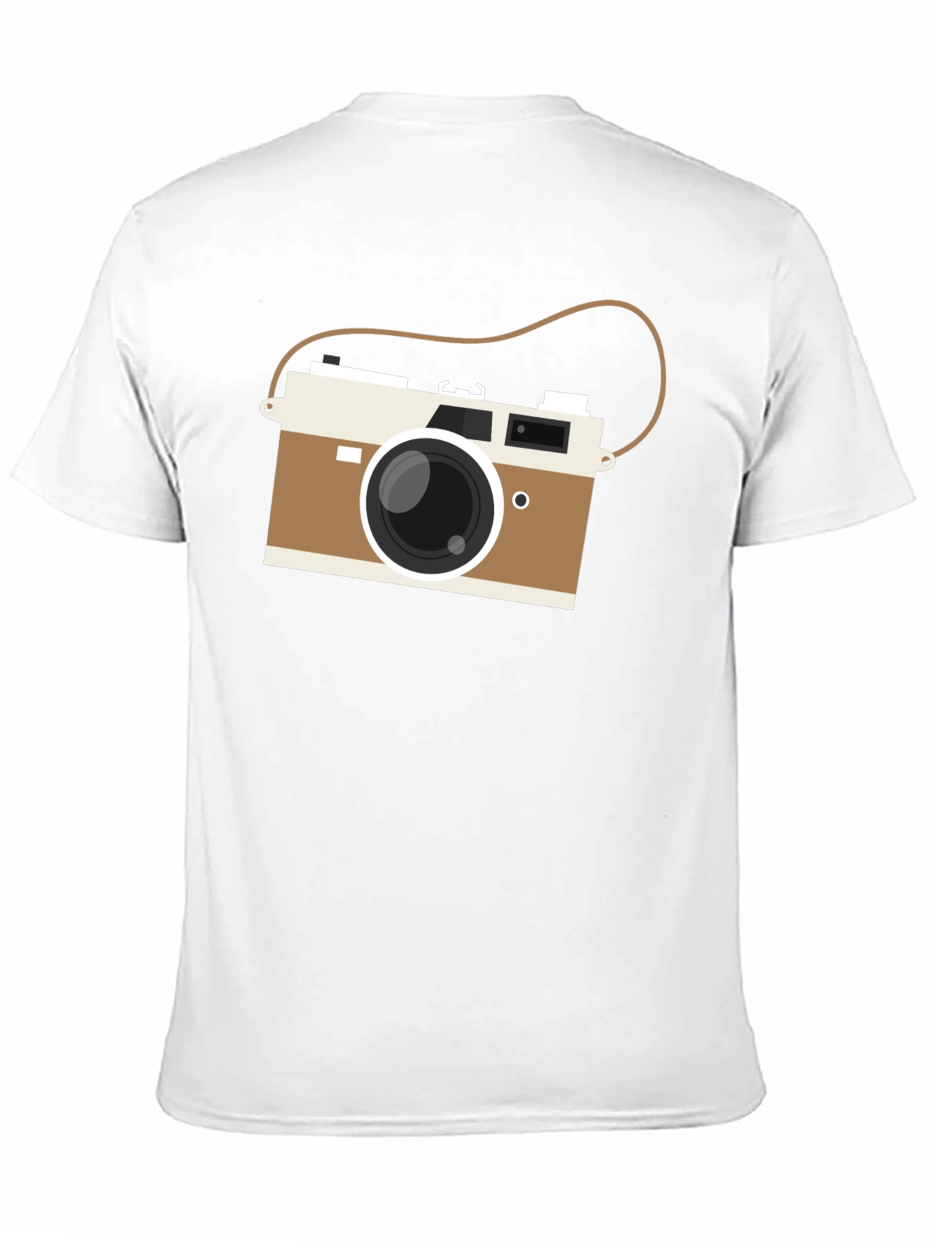 Black Vintage Camera Graphic Tee - Black Casual T-Shirt view 11