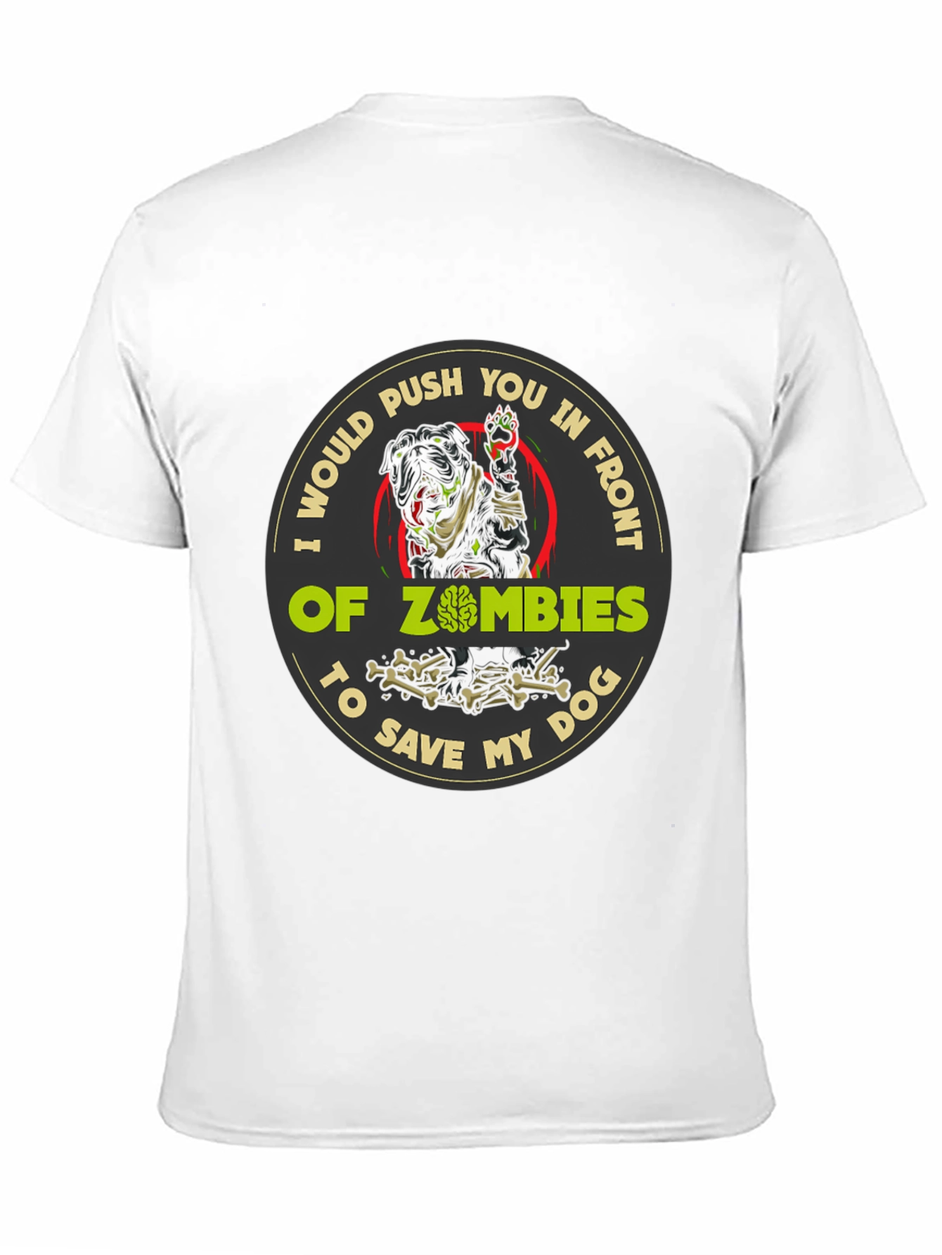 Black Zombie Dog T-Shirt - Save My Dog view 11