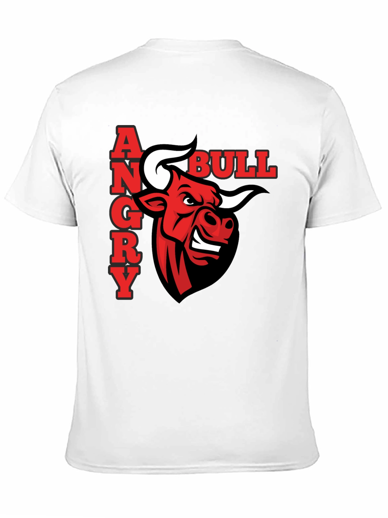Black Angry Bull Graphic T-Shirt - Black Casual Tee view 11