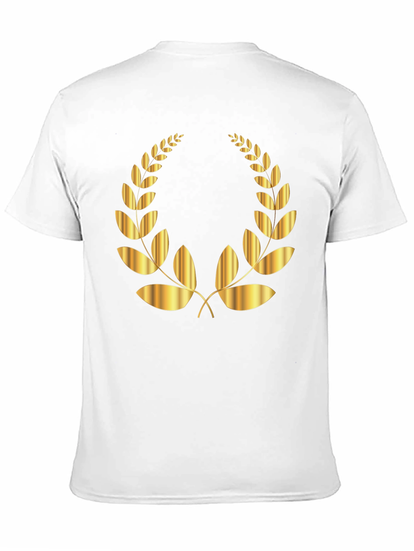 Black Golden Laurel Wreath Black T-Shirt view 11