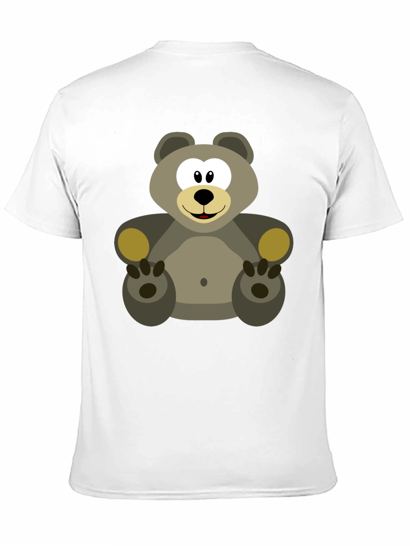 Black Cartoon Bear Graphic Tee - Black Cotton Blend view 11