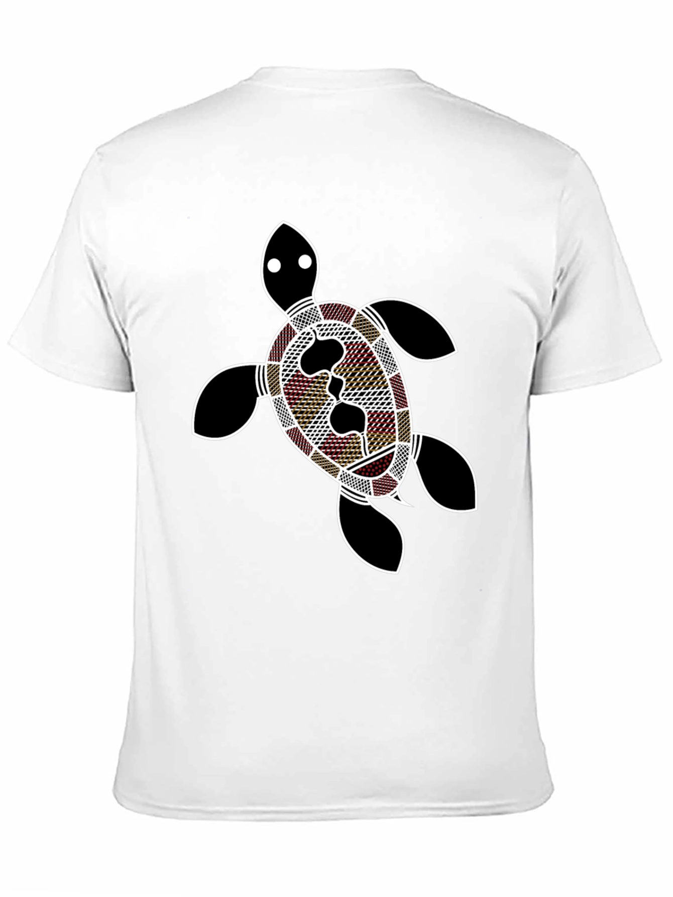 Black Turtle Print Black T-Shirt view 11