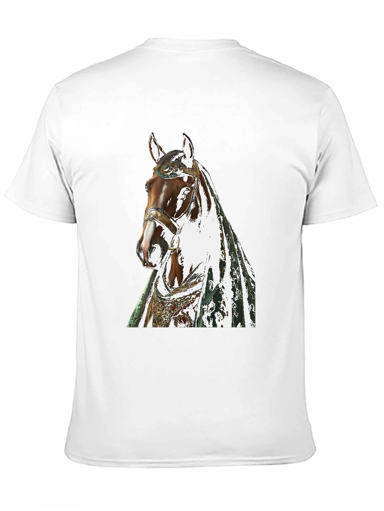 Black Horse Graphic Tee - Black Cotton T-Shirt view 11