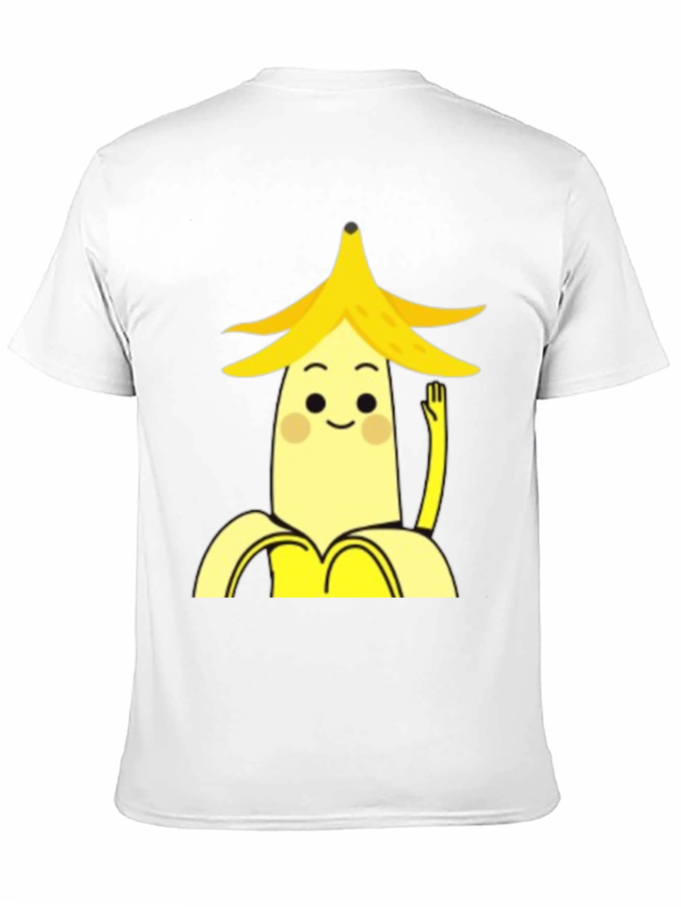 Black Banana Character Graphic Tee - Black Cotton Casual Shirt view 11