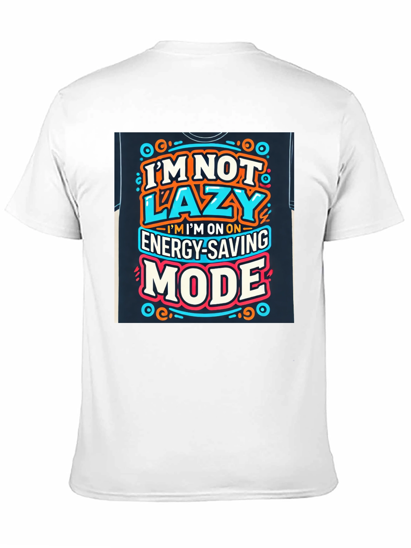 Black Energy Saving Mode Graphic Tee - Lazy Humor T-Shirt view 11