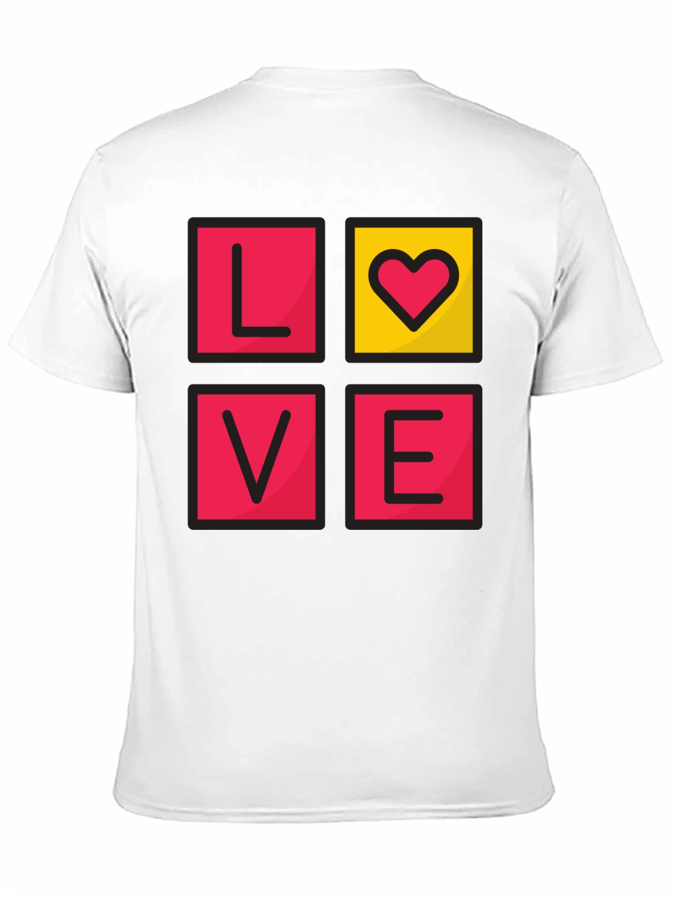 Black LOVE Graphic Tee - Men's Black T-Shirt view 11