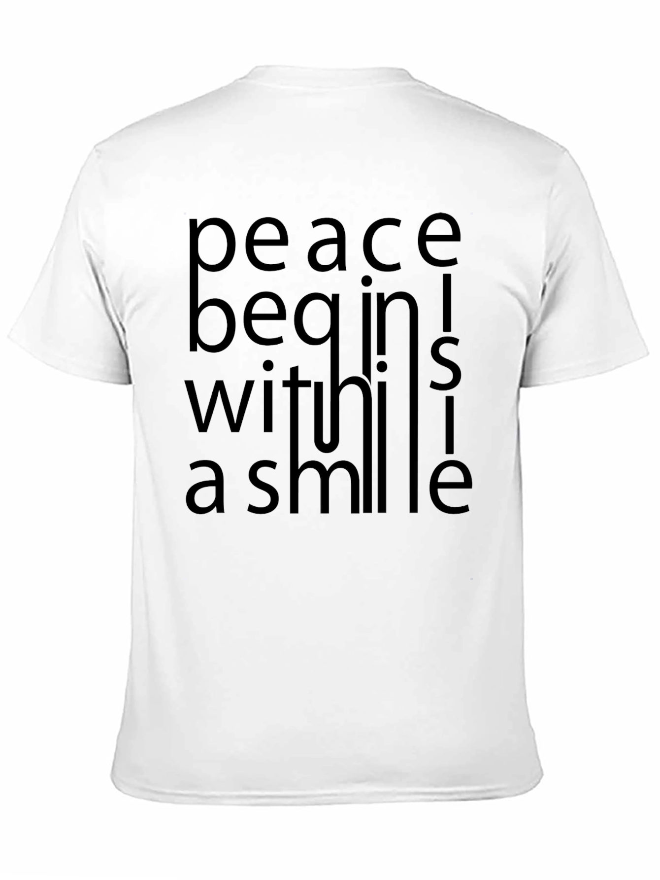 Black Peace Begins Within T-Shirt - Inspirational Graphic Tee view 11