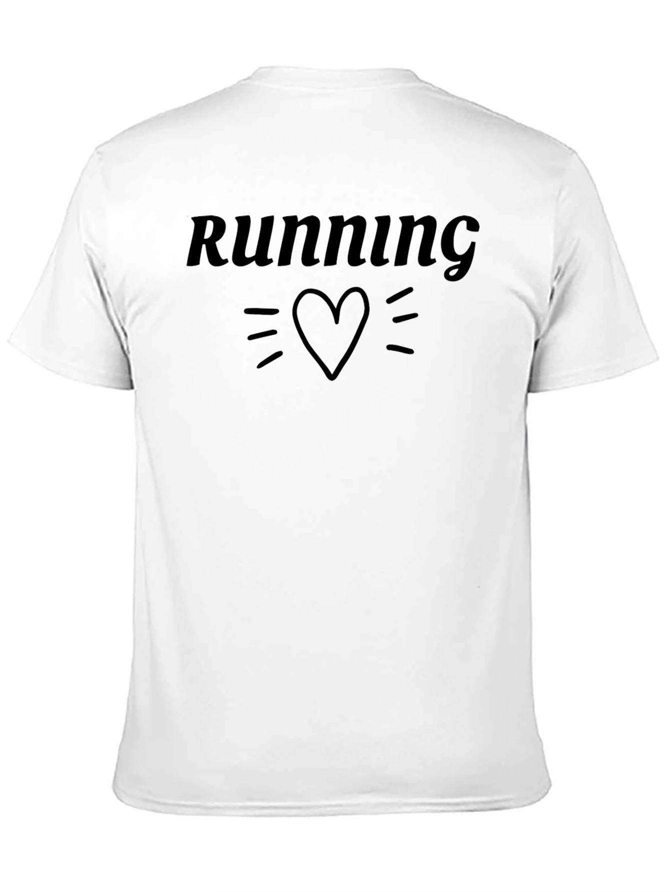 Black Running Heart Graphic T-Shirt view 11