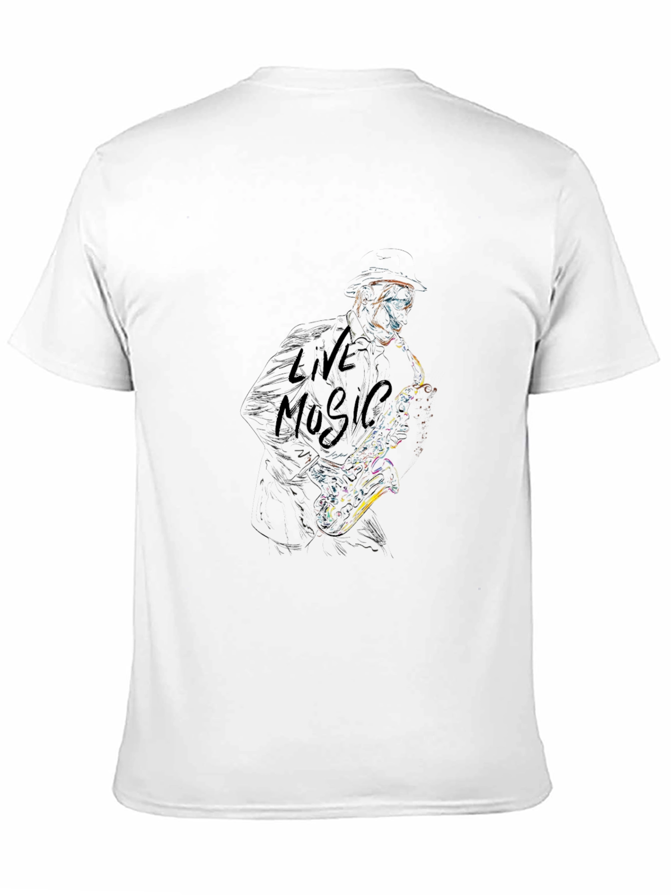 Black Live Music Graphic Tee - Black Cotton Blend view 11
