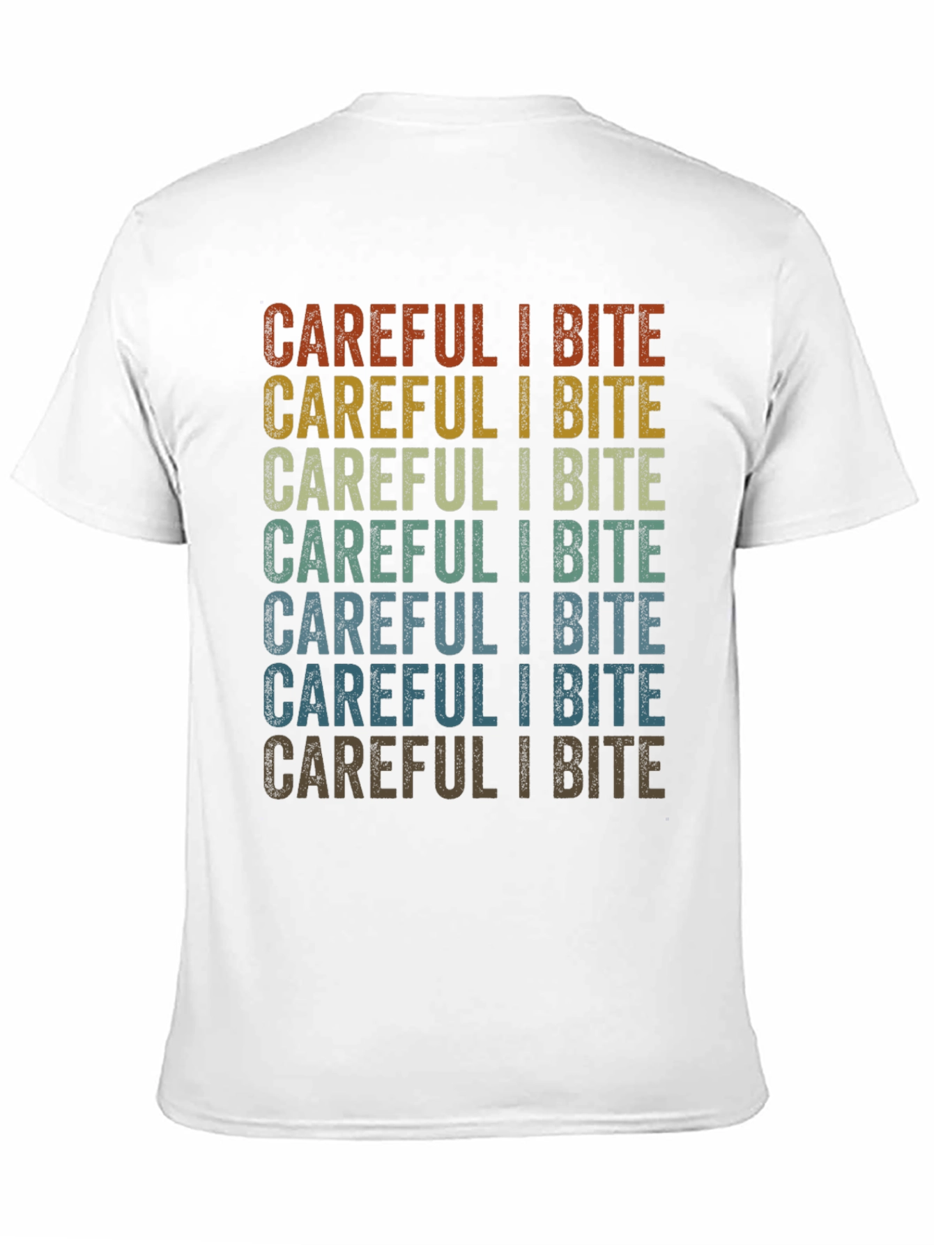 Black Careful I Bite Graphic T-Shirt - Retro Style view 11