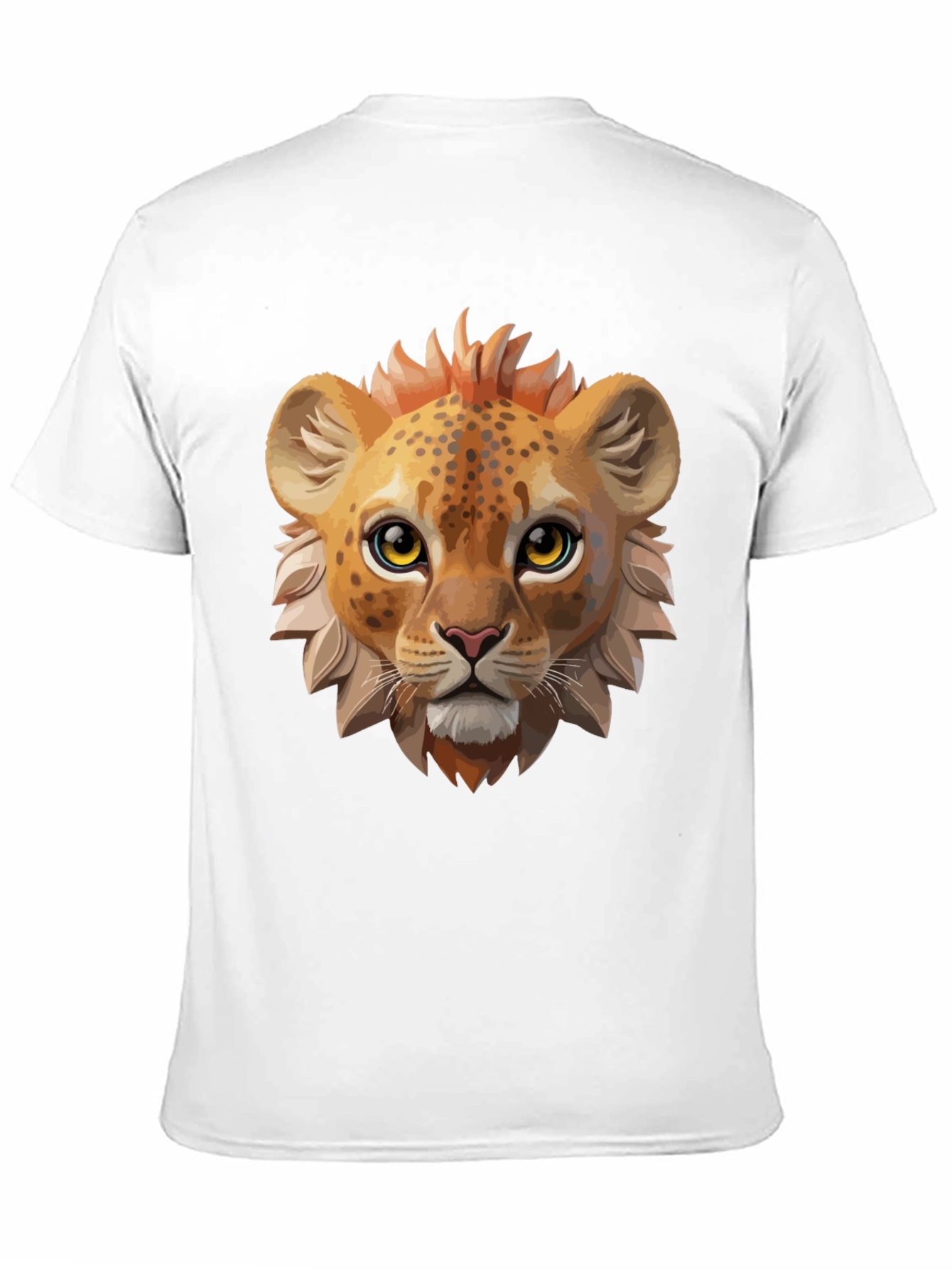 Black Lion Cub Graphic Tee - Black Cotton Shirt view 11