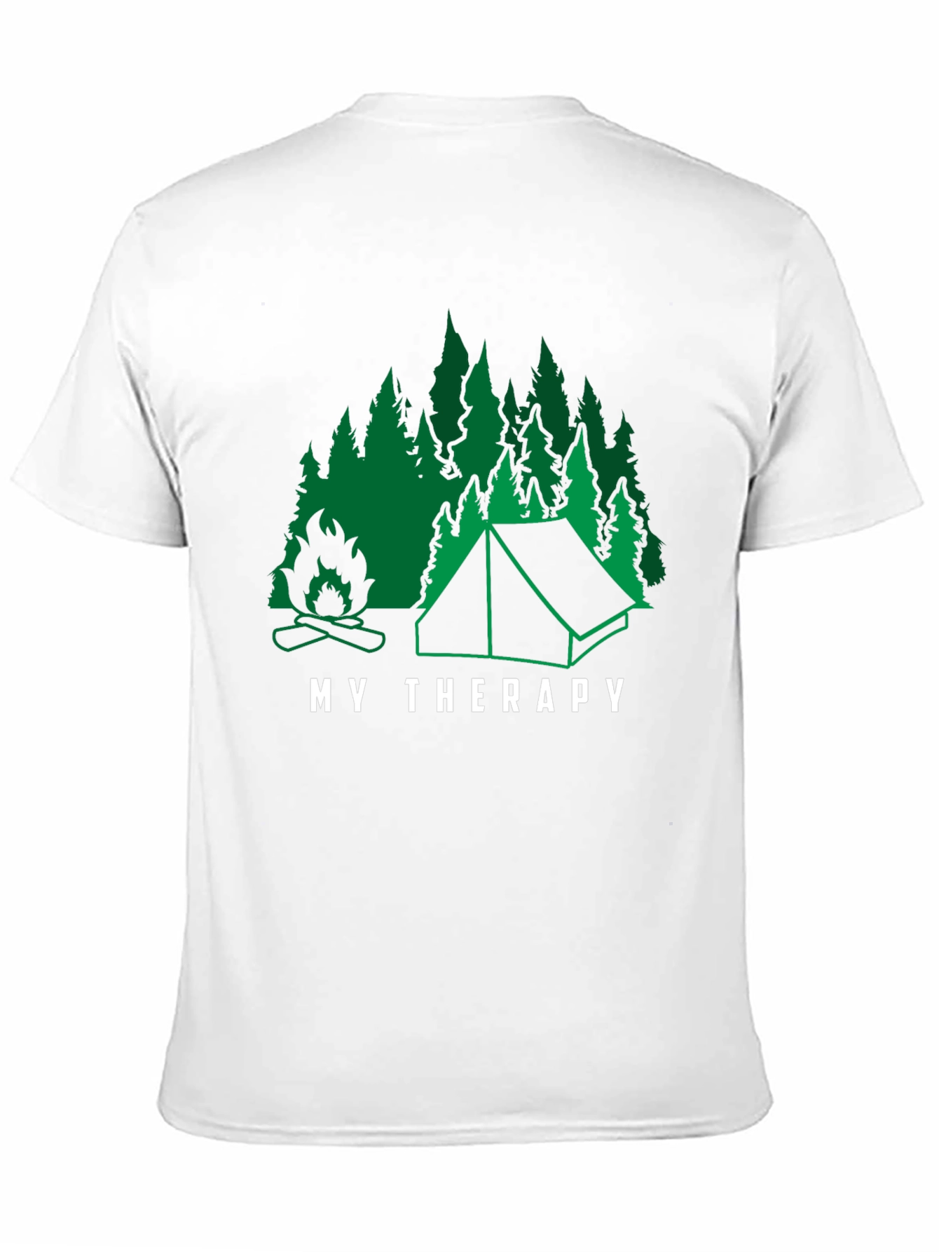 Black Camping Therapy Graphic Tee - Nature Adventure Shirt view 11