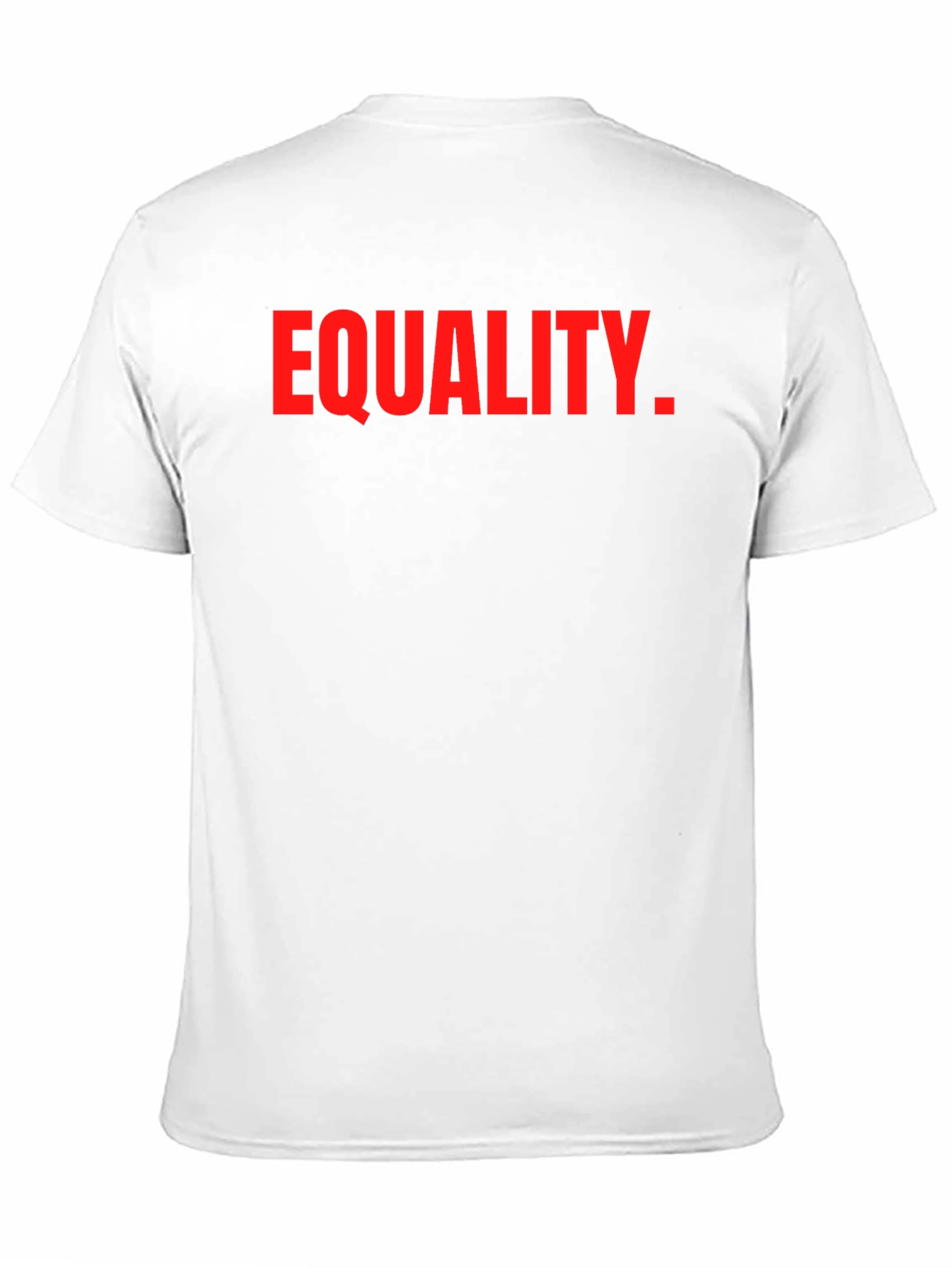 Black Equality T-Shirt - Red Print on Black view 11