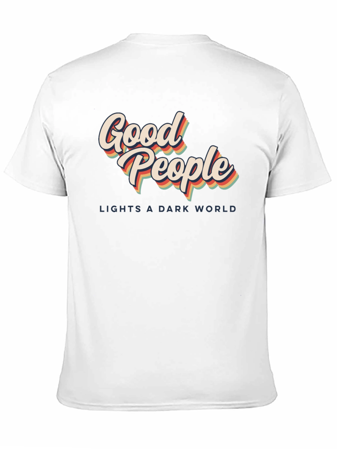 Black Good People Retro Graphic T-Shirt - Lights A Dark World view 11