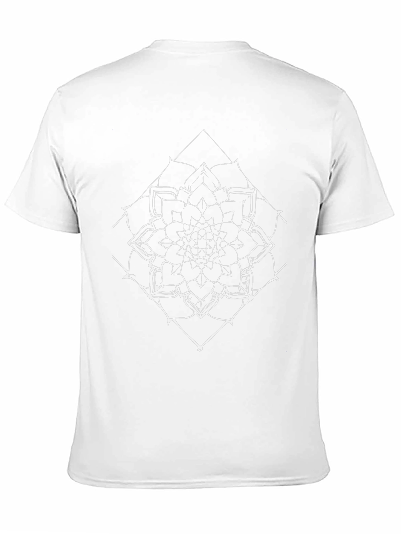 Black Geometric Mandala Graphic Tee - Black view 11