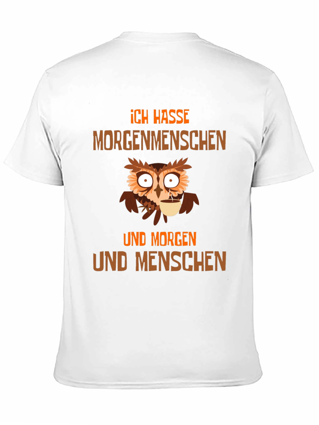 Black Ich Hasse Morgenmenschen Owl T-Shirt view 11