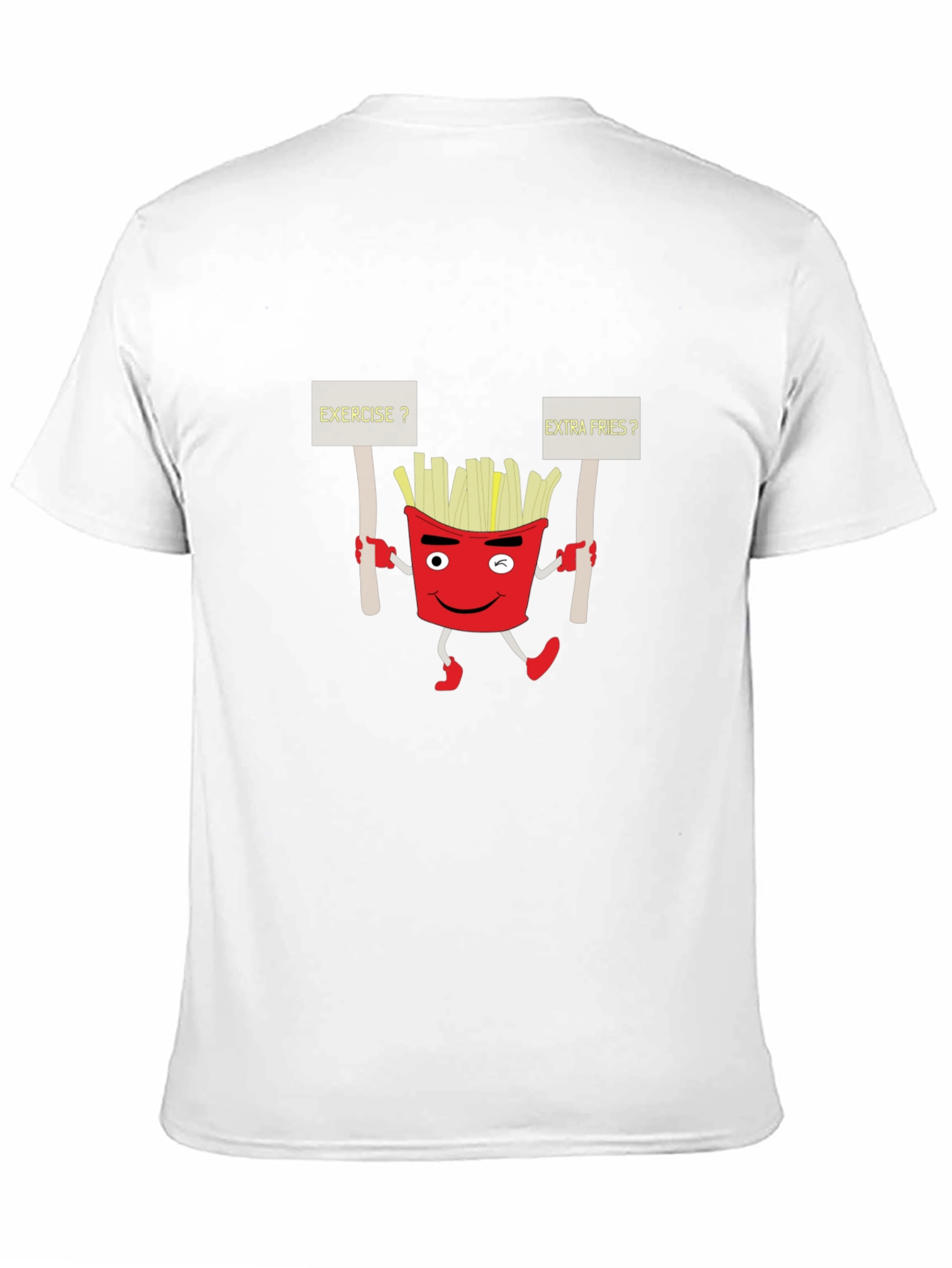 Black Funny French Fries T-Shirt view 11