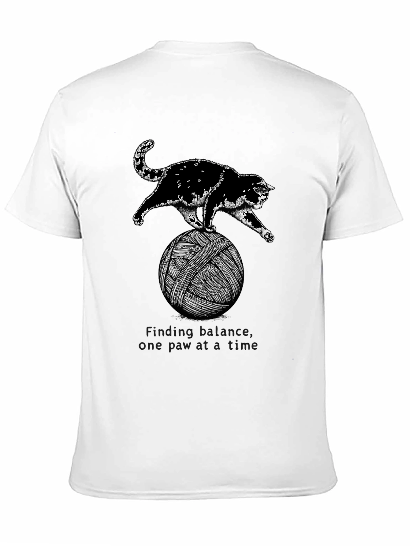 Black Cat Balancing Act T-Shirt view 11
