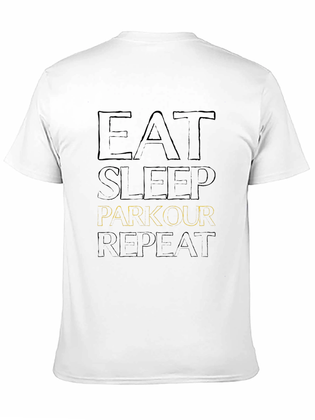 Black Eat Sleep Parkour Repeat Black T-Shirt view 11