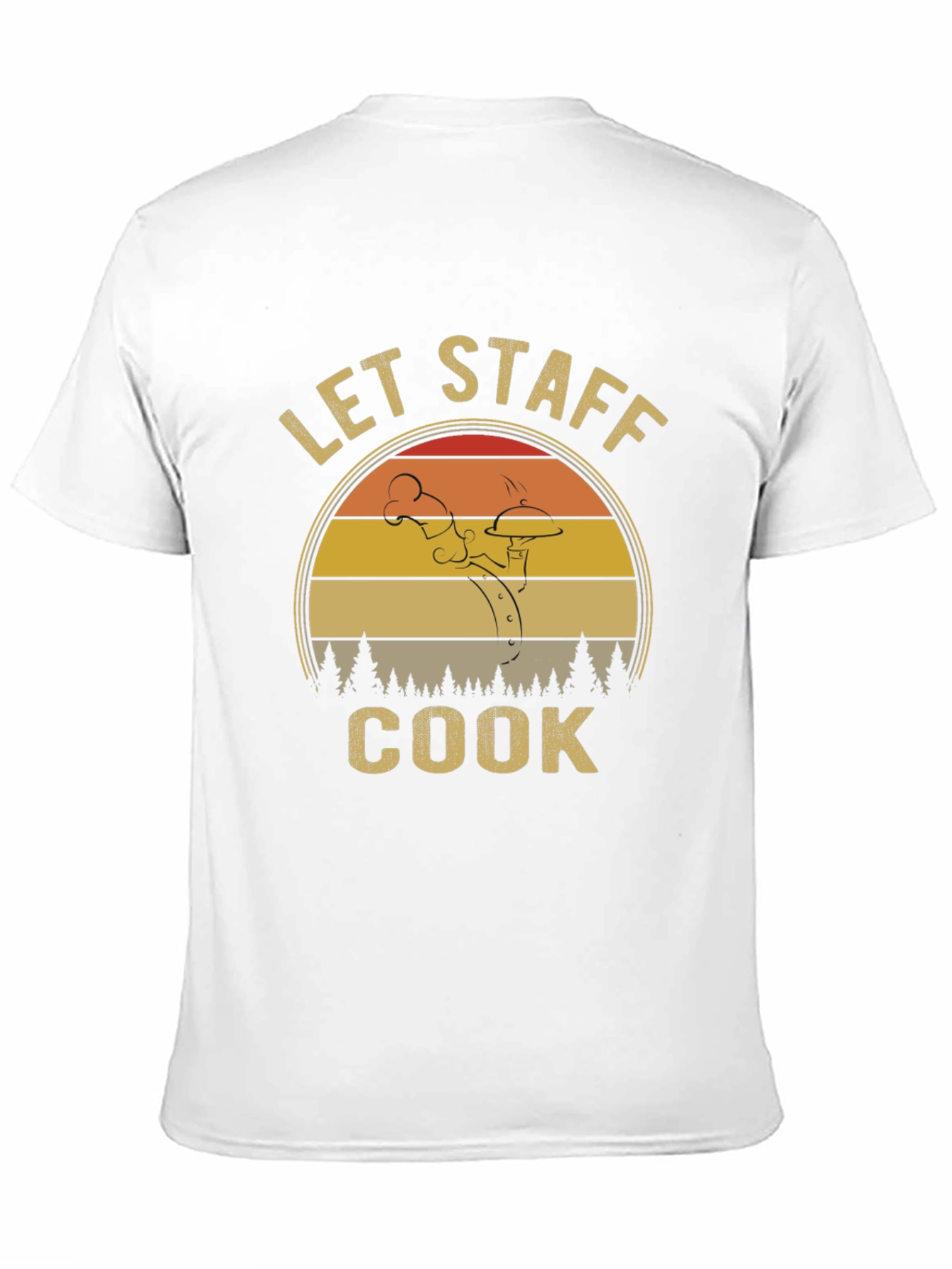 Black Let Staff Cook T-Shirt - Retro Chef Design view 11