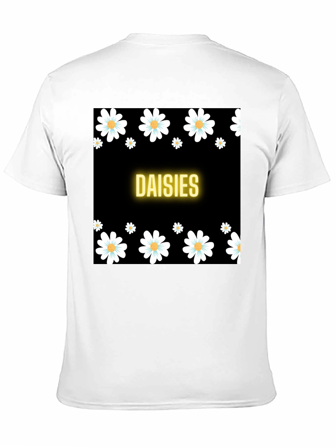 Black Daisies Black T-Shirt view 11