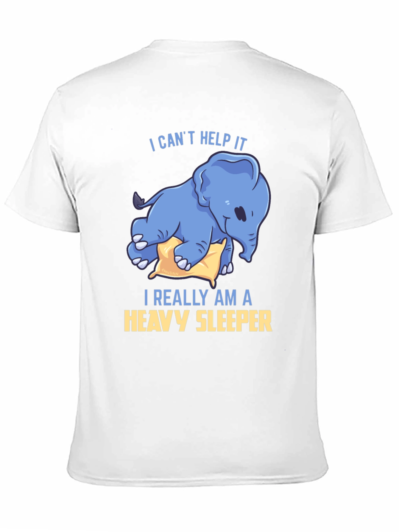 Black Heavy Sleeper Elephant Graphic T-Shirt view 11