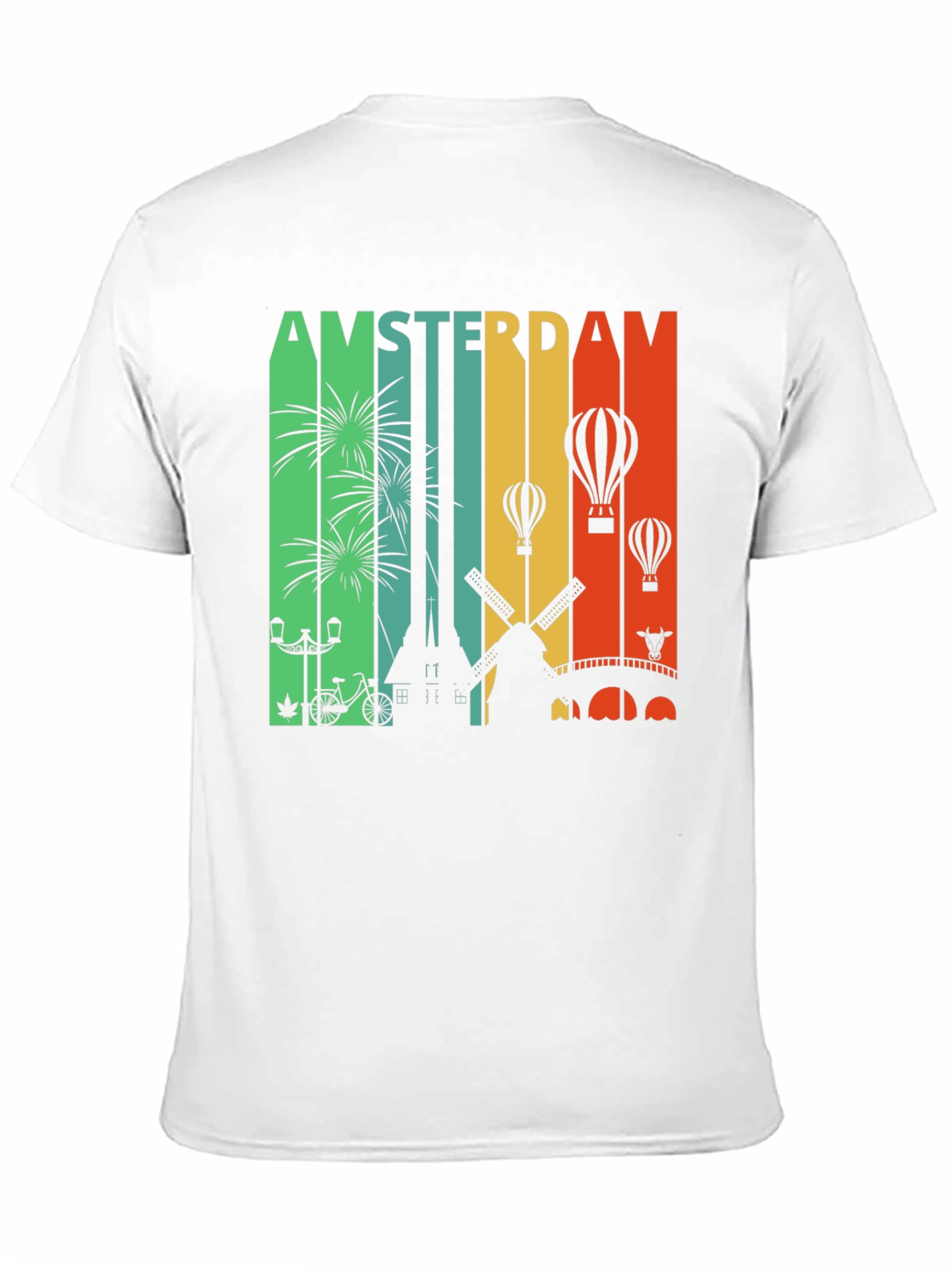 Black Amsterdam Cityscape Graphic Tee view 11