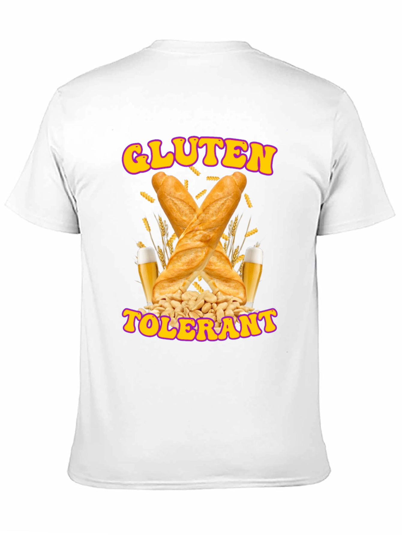 Black Gluten Tolerant Graphic Tee - Novelty T-Shirt view 11
