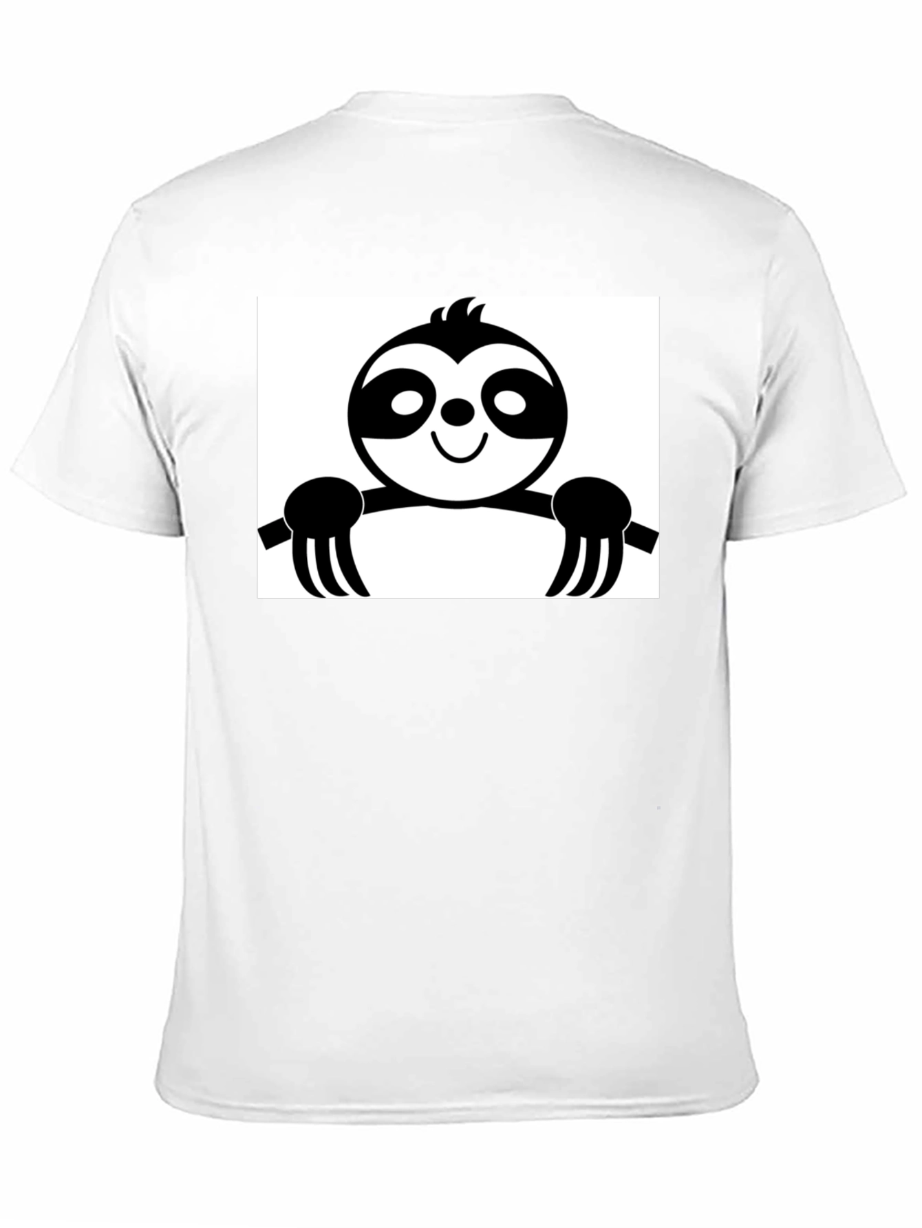 Black Sloth Graphic Tee - Black Cotton Casual Shirt view 11