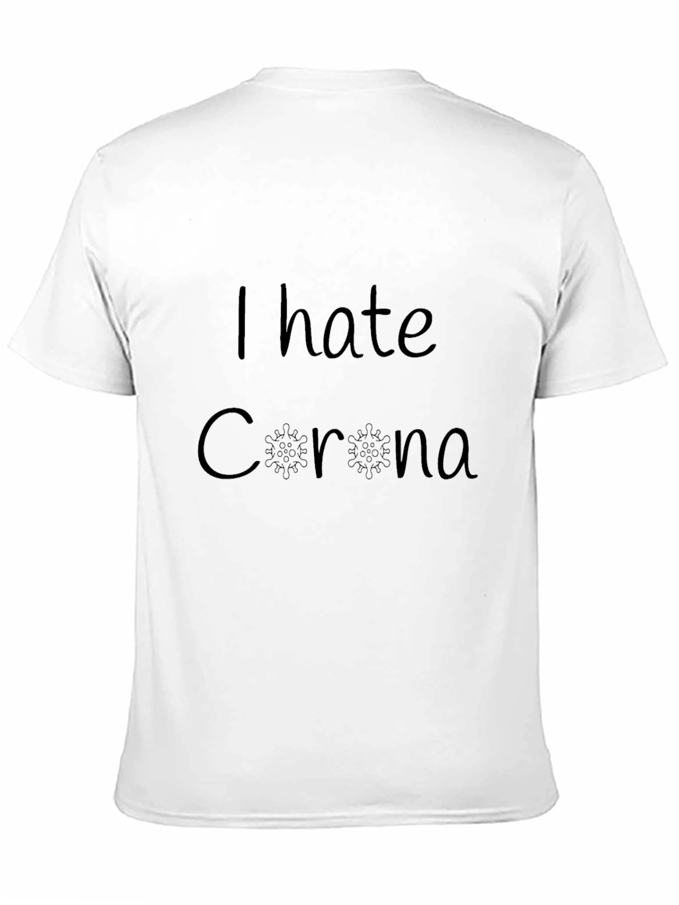 Black I Hate Corona Black T-Shirt view 11