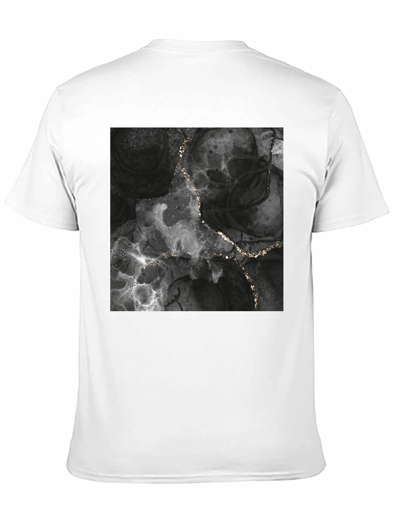 Black Abstract Art Black T-Shirt view 11