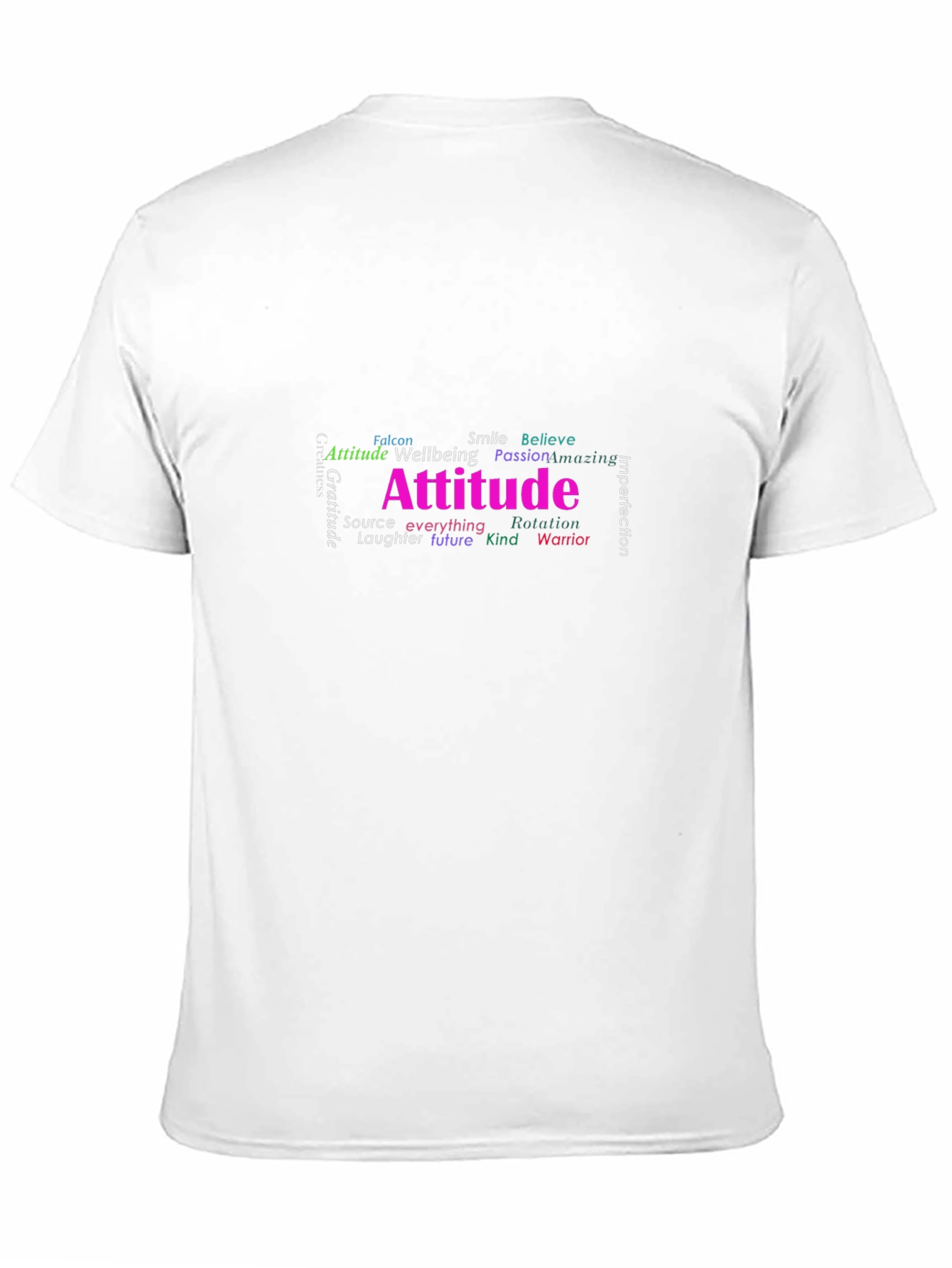 Black Attitude Word Art Black T-Shirt view 11