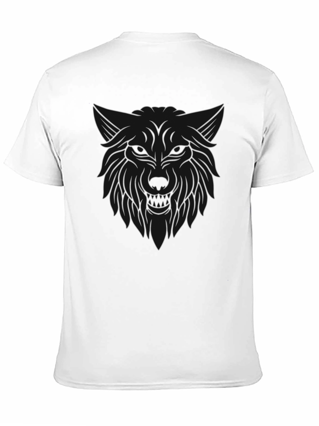 Black Wolf Graphic Tee - Stylish Black Cotton Blend T-Shirt view 11
