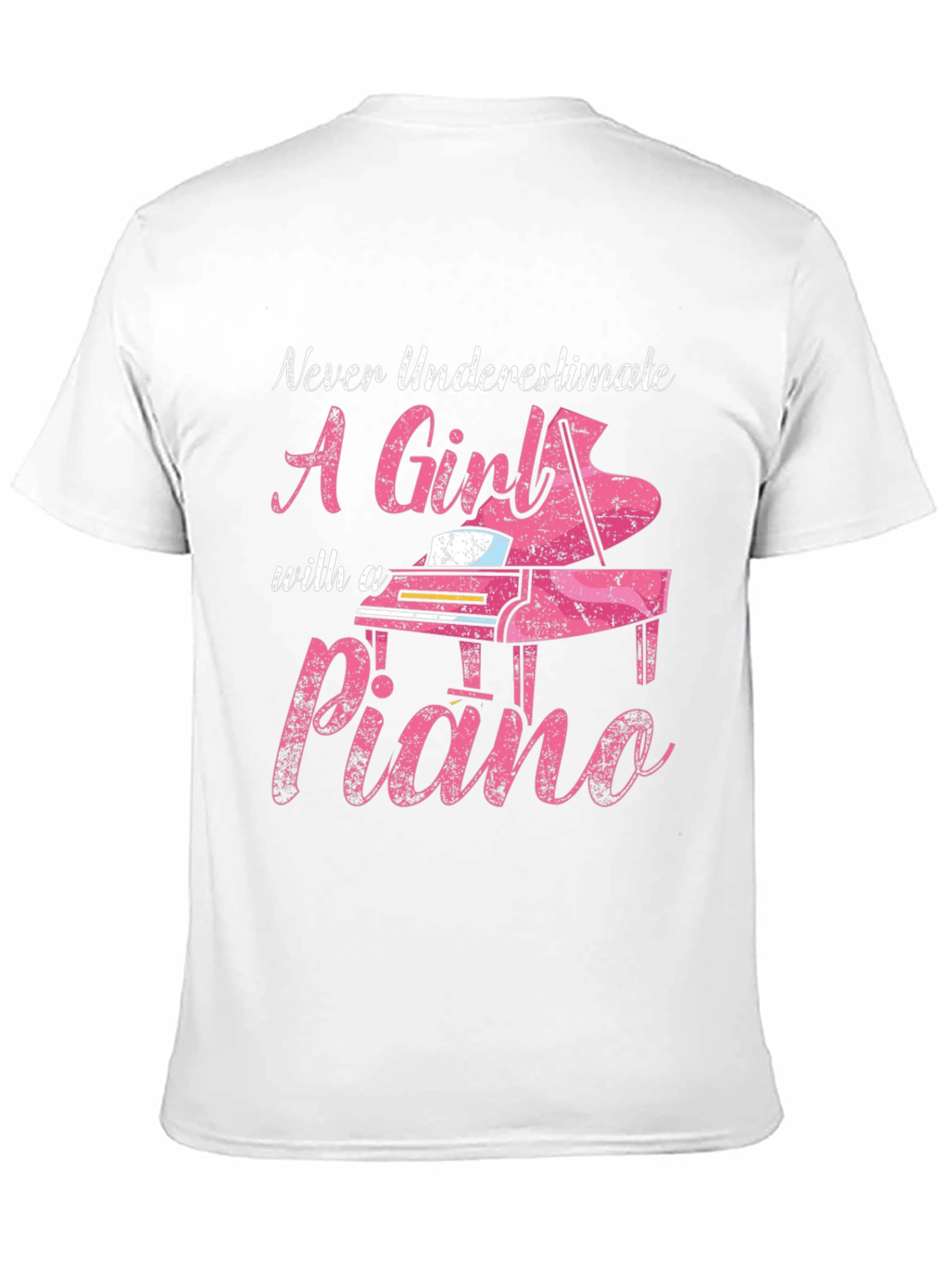 Black Never Underestimate A Girl with a Piano T-Shirt view 11