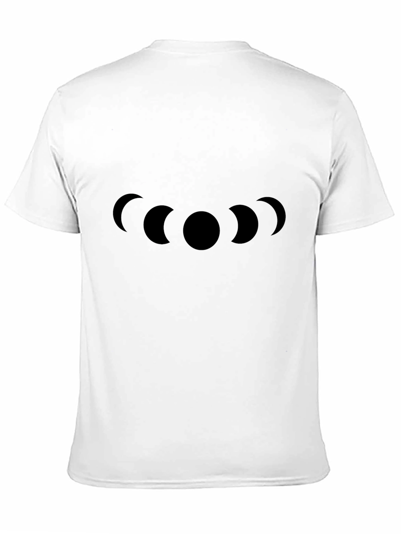 Black Lunar Cycle Graphic T-Shirt - Black Cotton Tee view 11