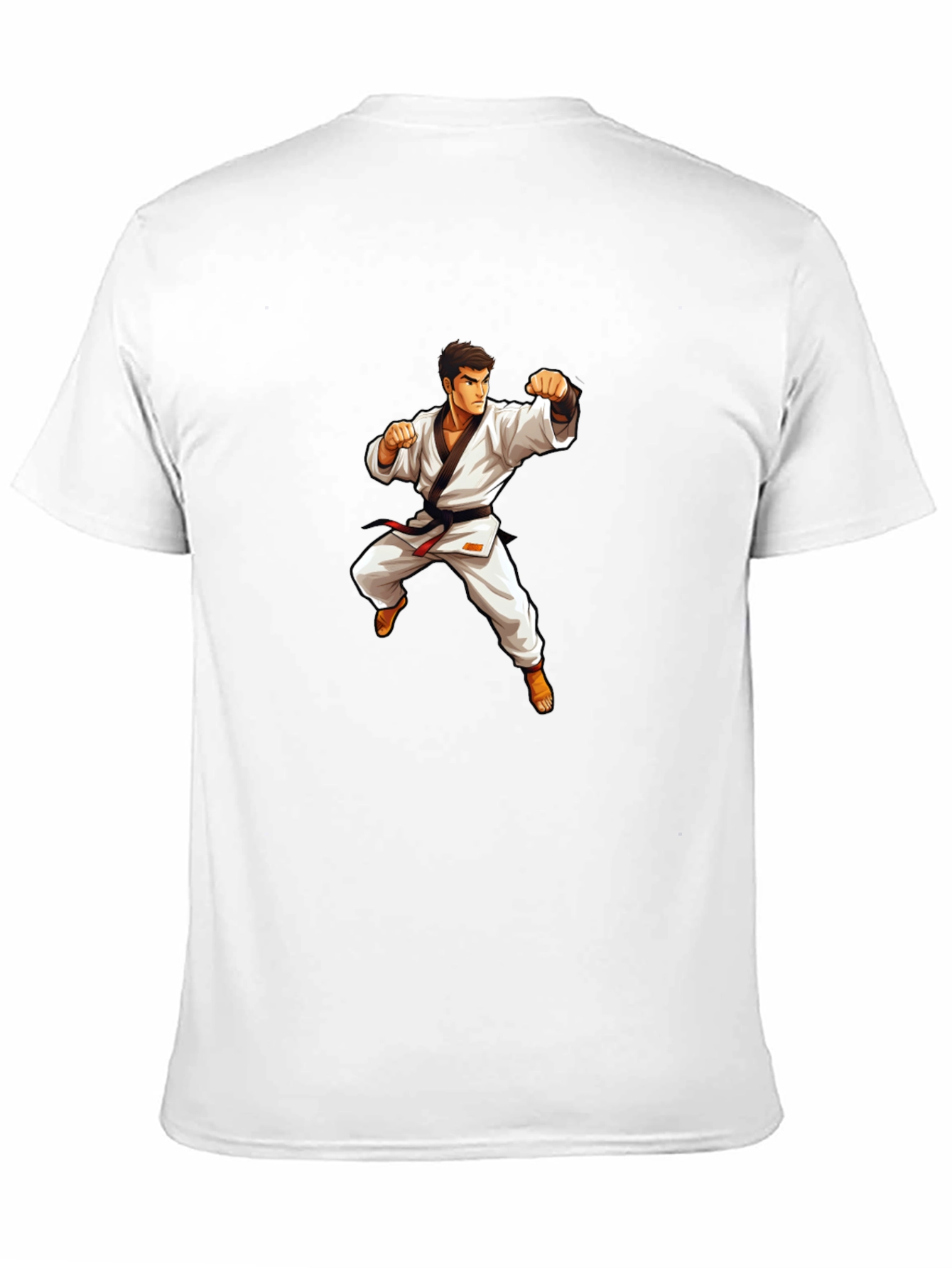 Black Karate Master Graphic T-Shirt - Black Cotton Tee view 11