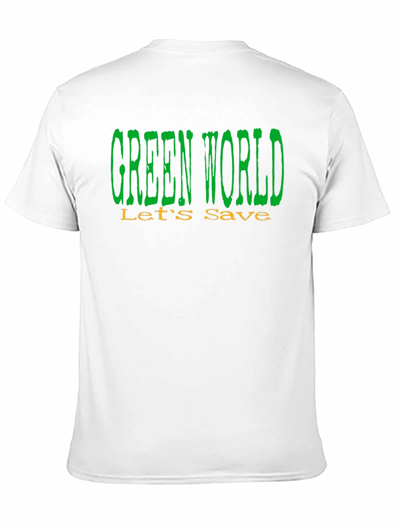 Black Green World Let's Save Earth Graphic Tee - Black Cotton T-Shirt view 11