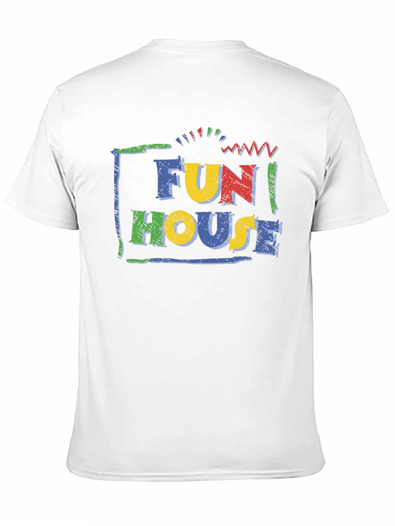 Black Fun House Graphic Tee - Vintage Style Black T-Shirt view 11