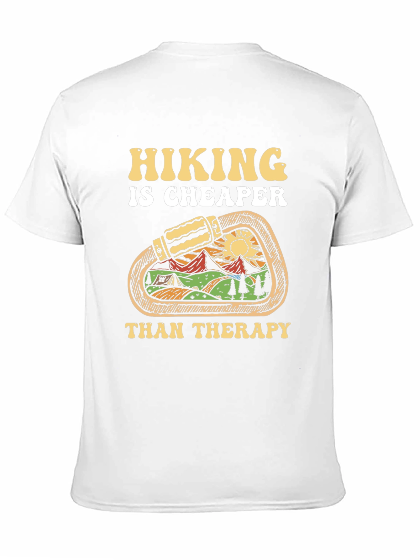 Black Hiking is Cheaper Than Therapy T-Shirt view 11