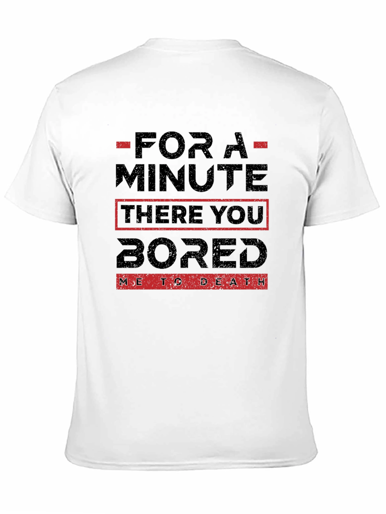 Black Humorous Graphic Tee - "Bored Me to Death" Black T-Shirt view 11