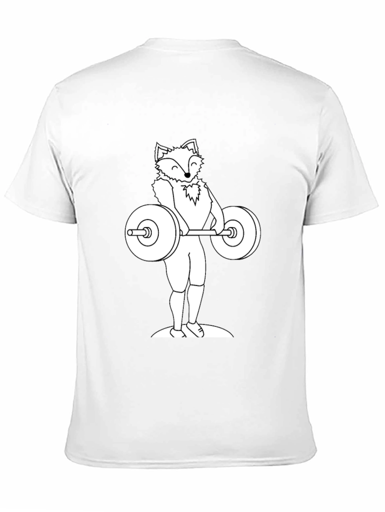 Black Fox Lifting Weights Graphic Tee - Black T-Shirt view 11