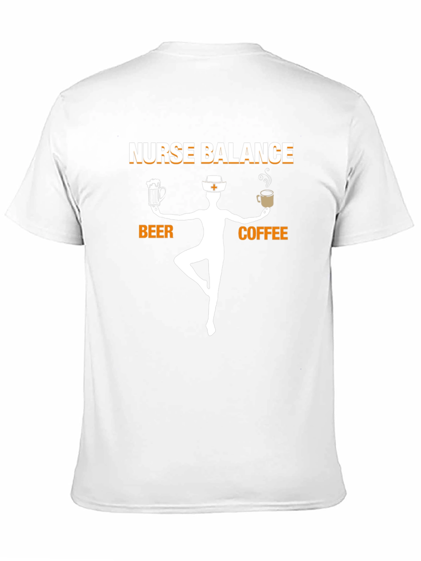 Black Nurse Balance Beer Coffee Graphic T-Shirt view 11