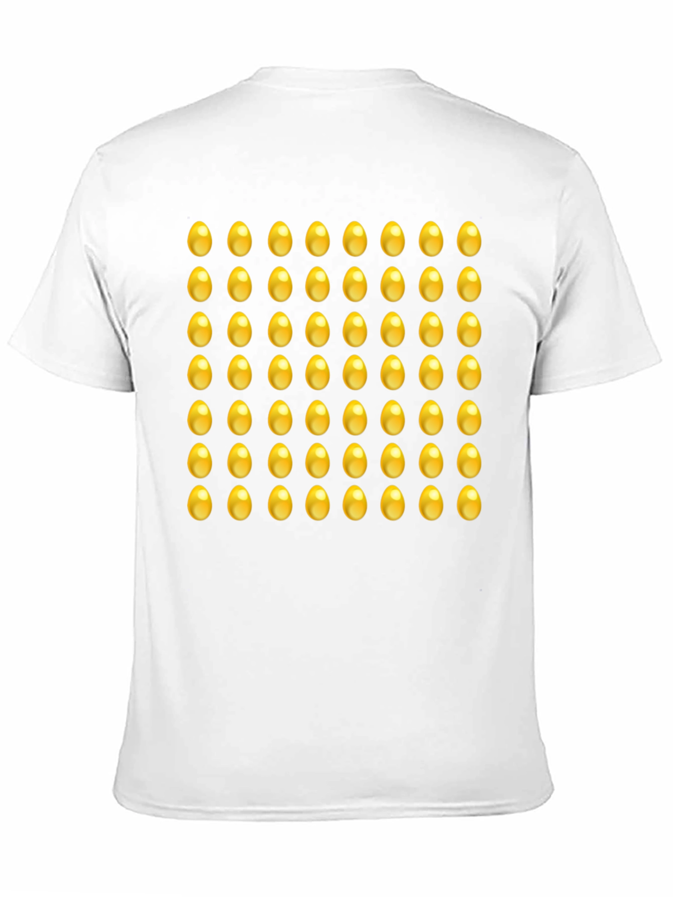 Black Golden Egg Pattern Tee - Fun Novelty Graphic T-Shirt view 11
