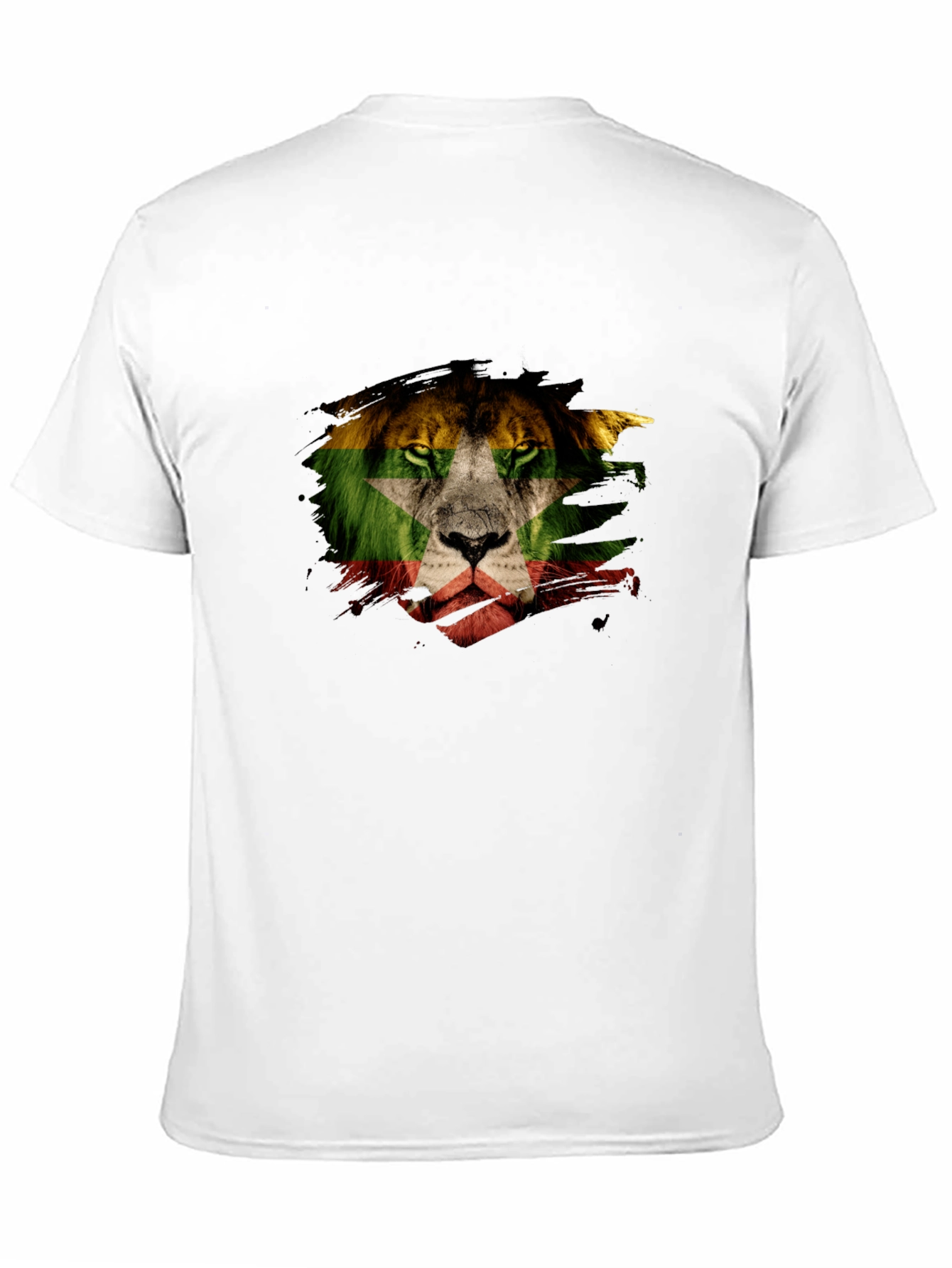 Black Lion Flag Graphic T-Shirt - Modern Style view 11