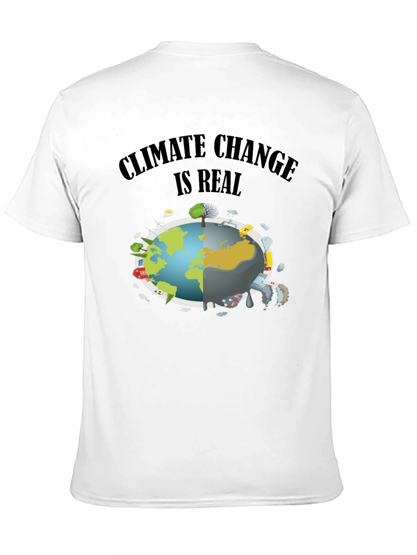 Black Climate Change Awareness T-Shirt view 11