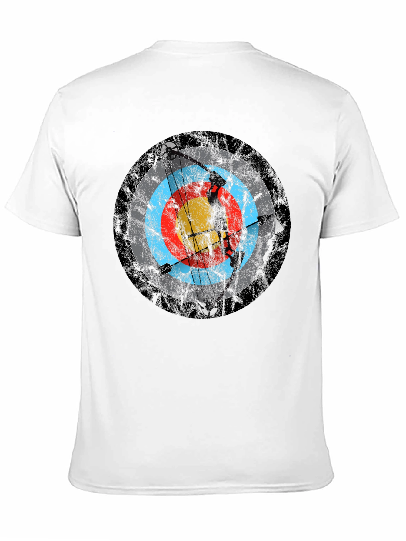 Black Archery Target Tee - Vintage Bow and Arrow Design view 11