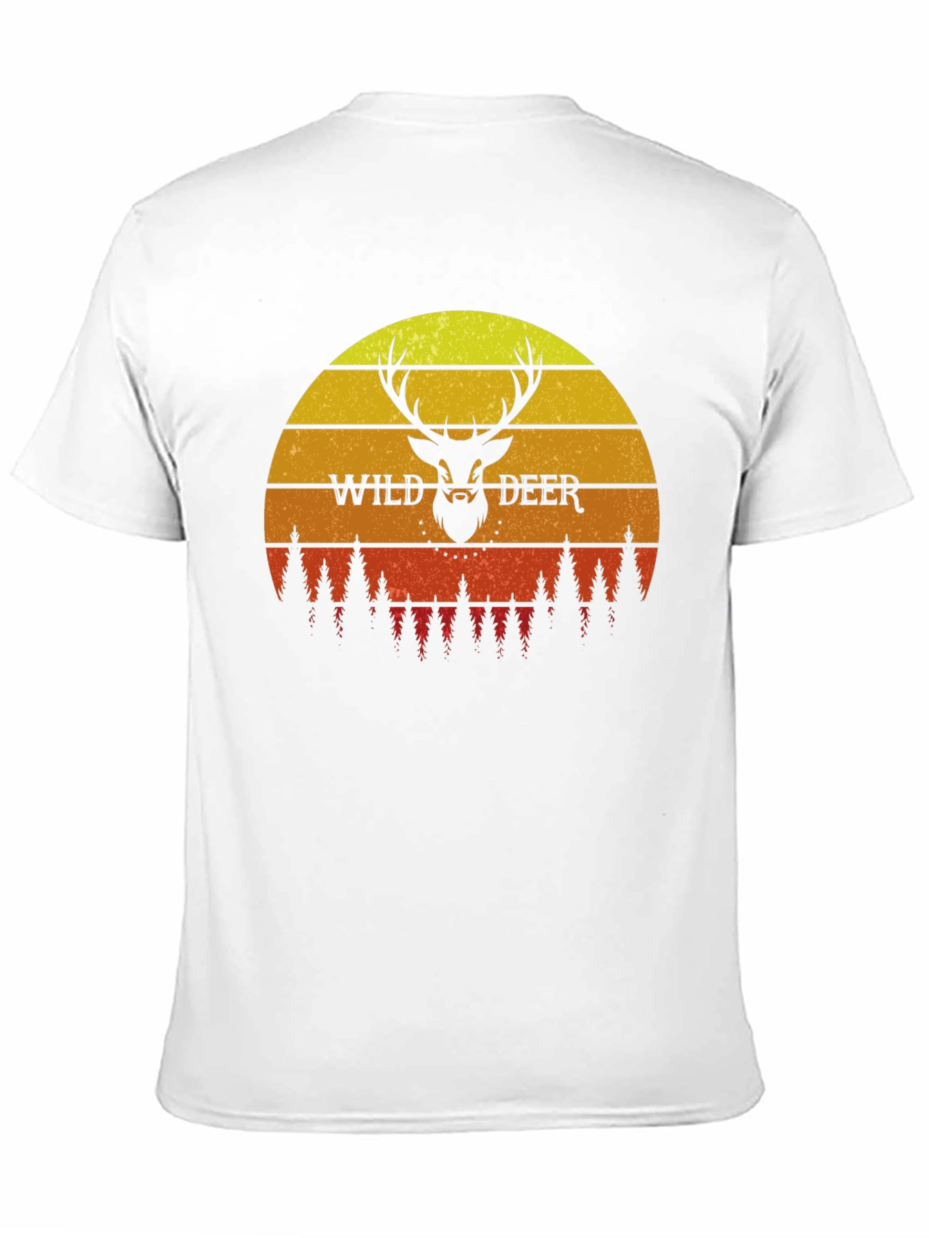 Black Wild Deer Sunset Graphic T-Shirt - Nature Lover Tee view 11