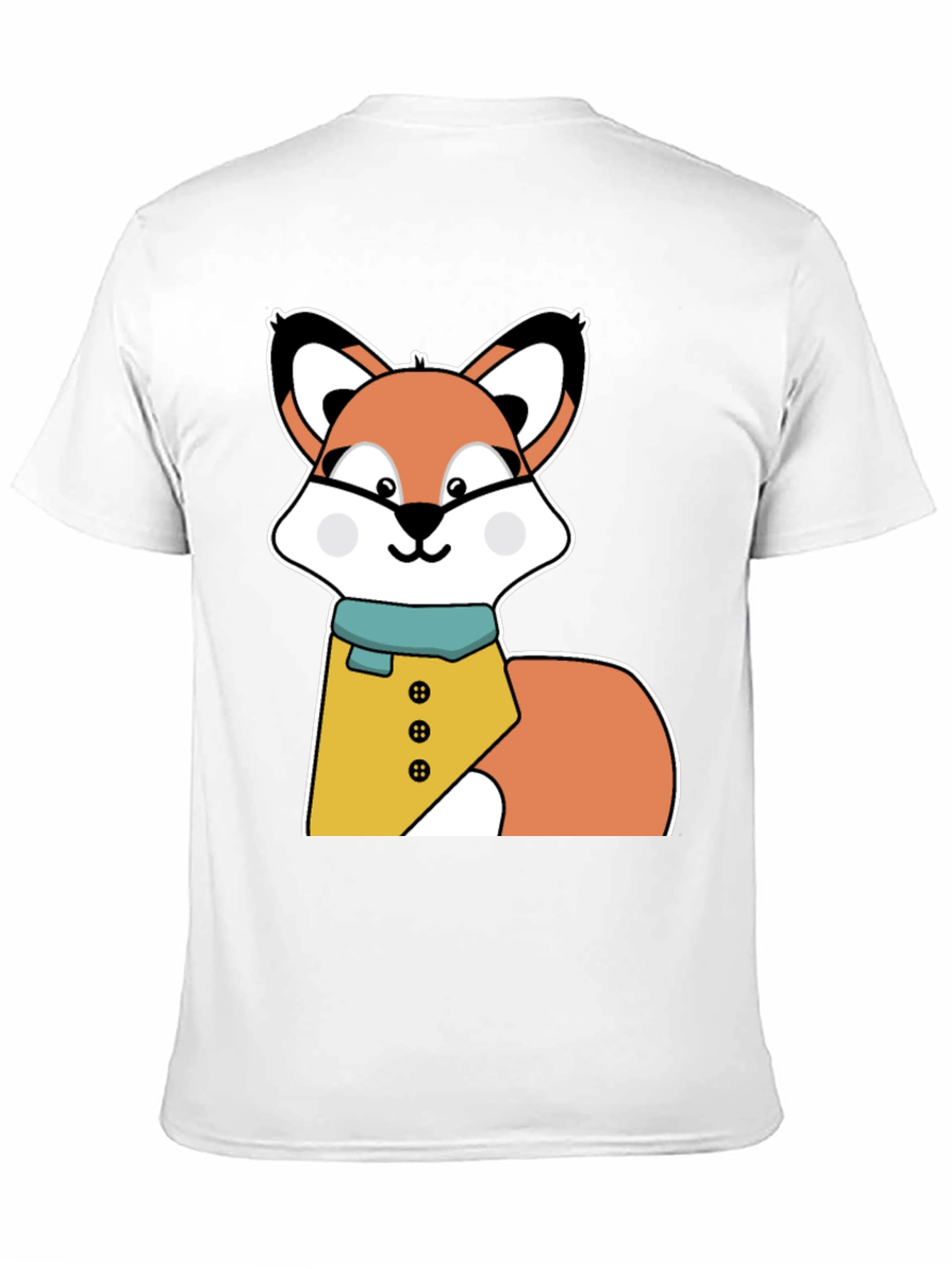 Black Cute Cartoon Fox T-Shirt - Stylish Animal Graphic Tee view 11