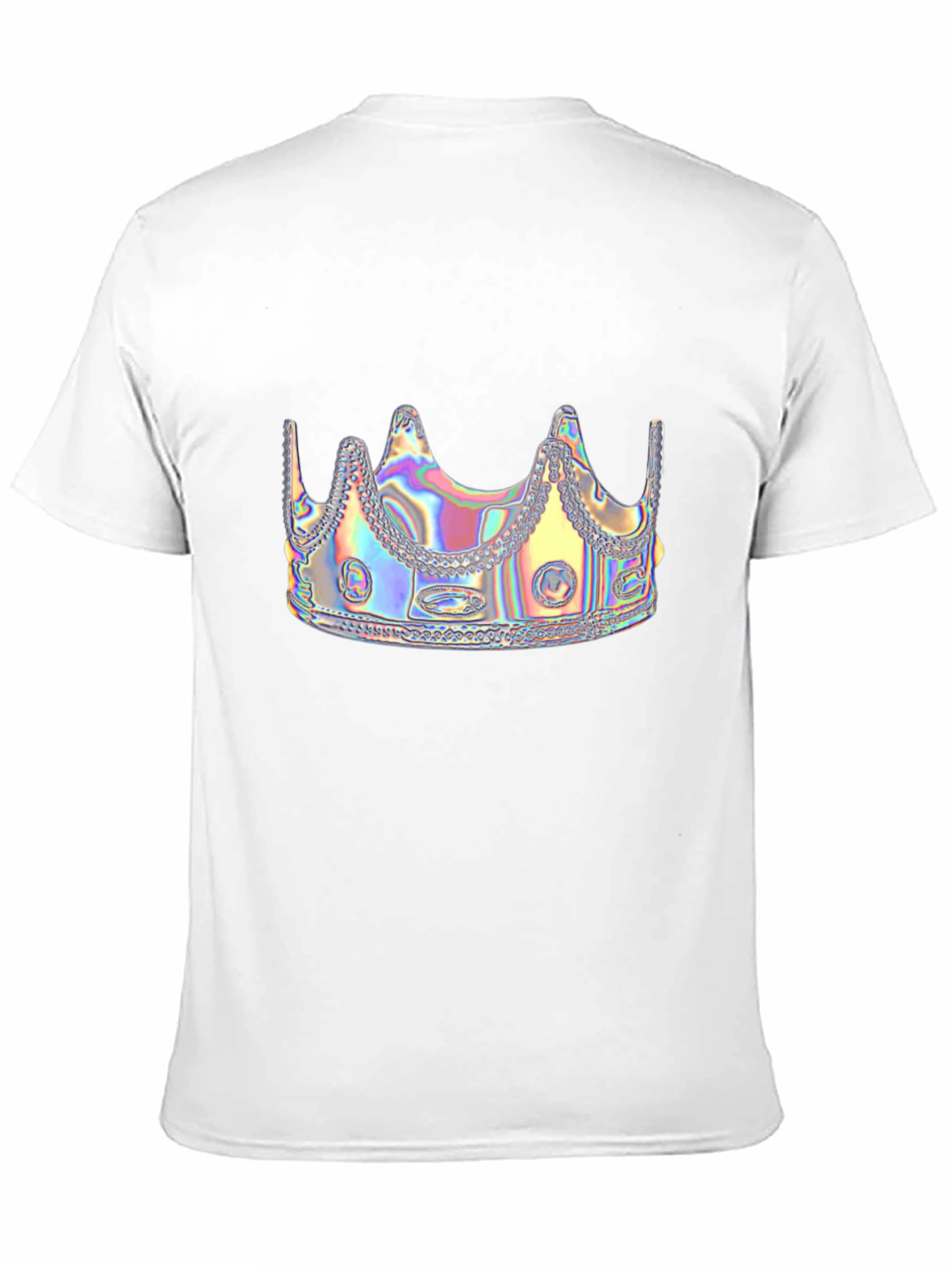 Black Holographic Crown Graphic Black Tee Shirt view 11