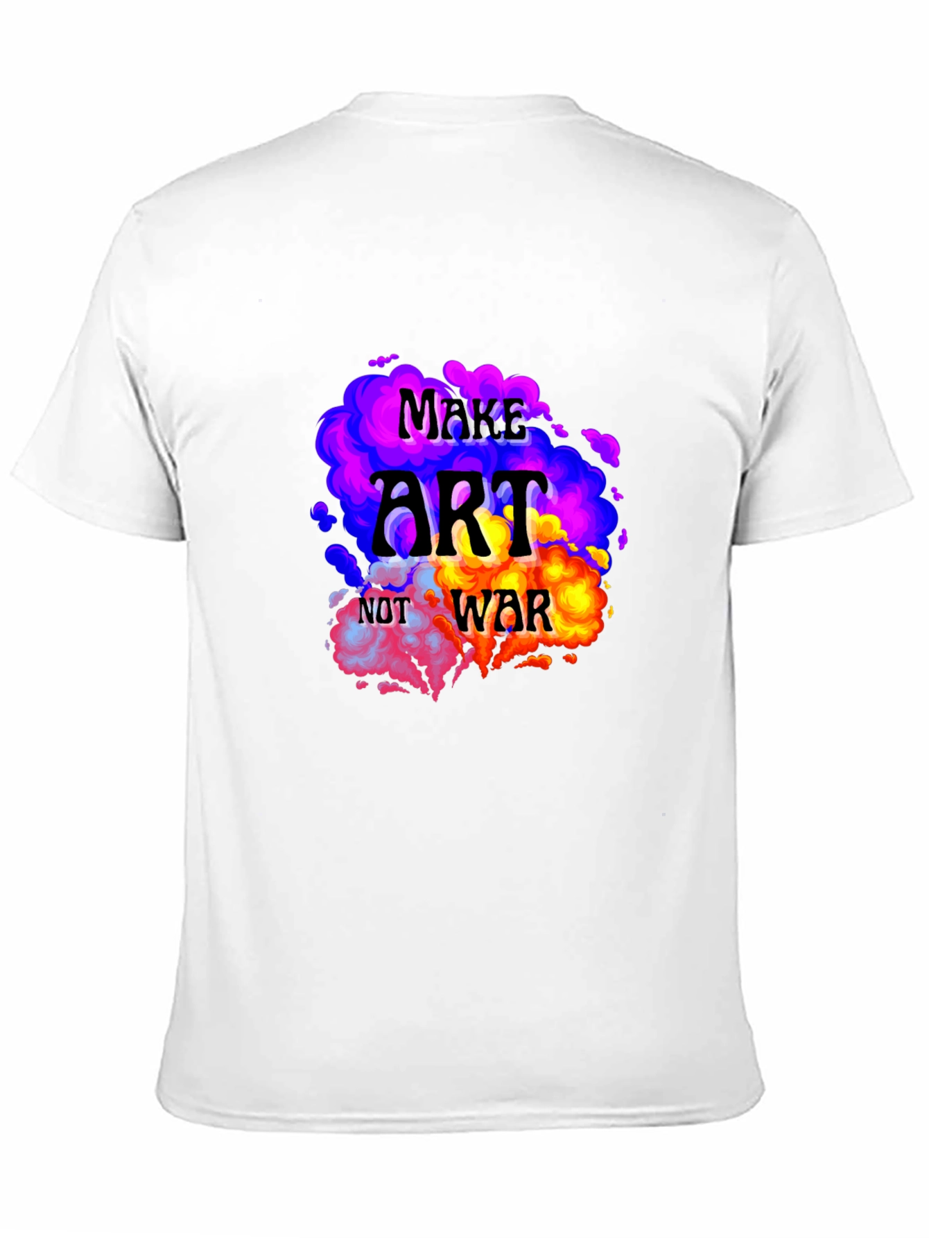 Black Make Art Not War Graphic T-Shirt view 11